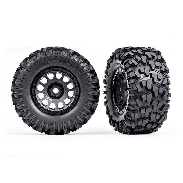 Traxxas Roues montées collées Maxx et XRT noires (2) 7875