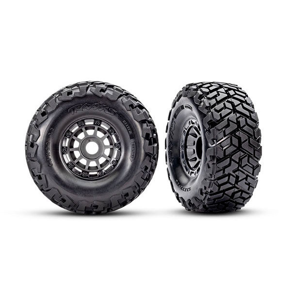 Traxxas Roues montees collees Maxx Slash ceinture grises (2) 10272-GRAY – Image 1