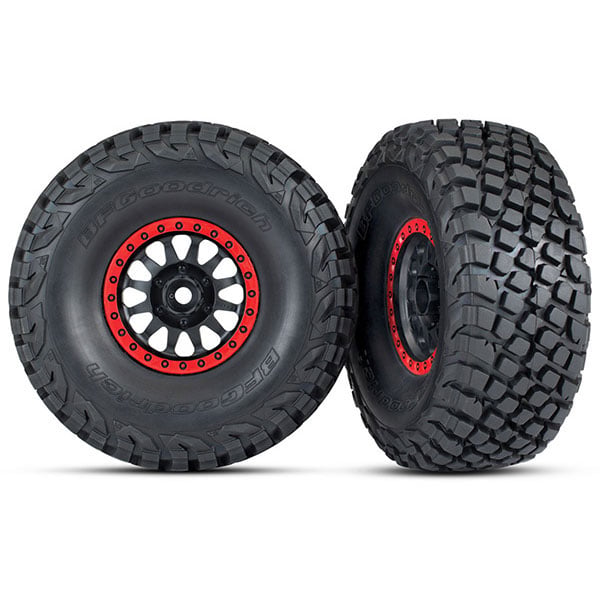 Traxxas Roues montées collées method racing rouge (2) 8474