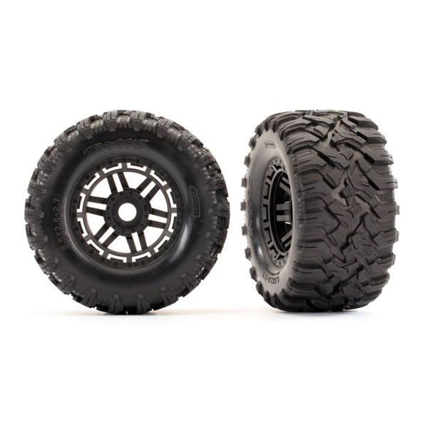 Traxxas Roues montées collées noires – Maxx (2) 8972
