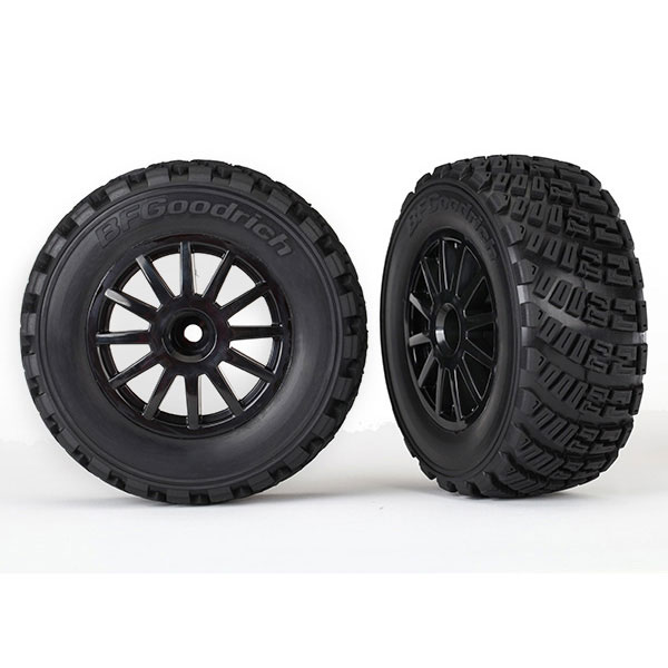 Traxxas Roues montées collées noires x2 7473T