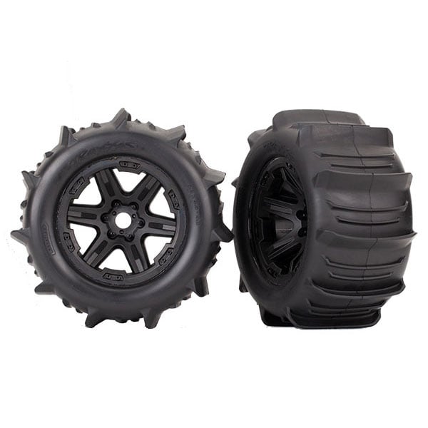 Traxxas Roues montées collées pneus pelle (2) 8674 – Image 1