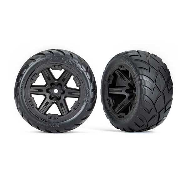 Traxxas Roues montées collées rxt 2,8 » noires anaconda (x2) 6775