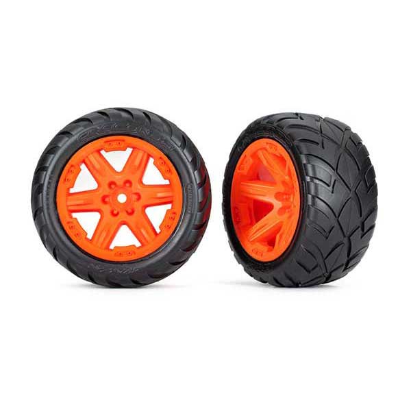 Traxxas Roues montées collées rxt 2,8 » oranges anaconda x2 6775A