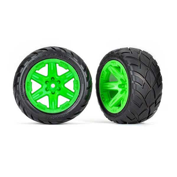 Traxxas Roues montées collées rxt 2,8 » vertes anaconda (x2) 6775G