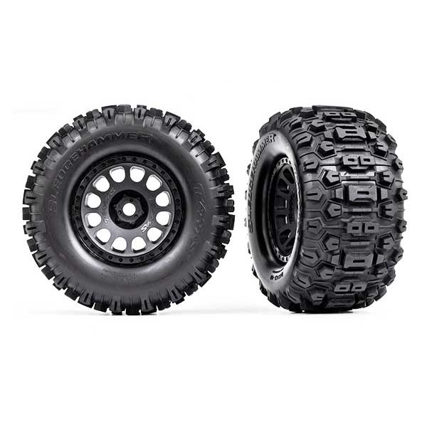 Traxxas Roues montées collées sledgehammer XRT noires (2) 7876