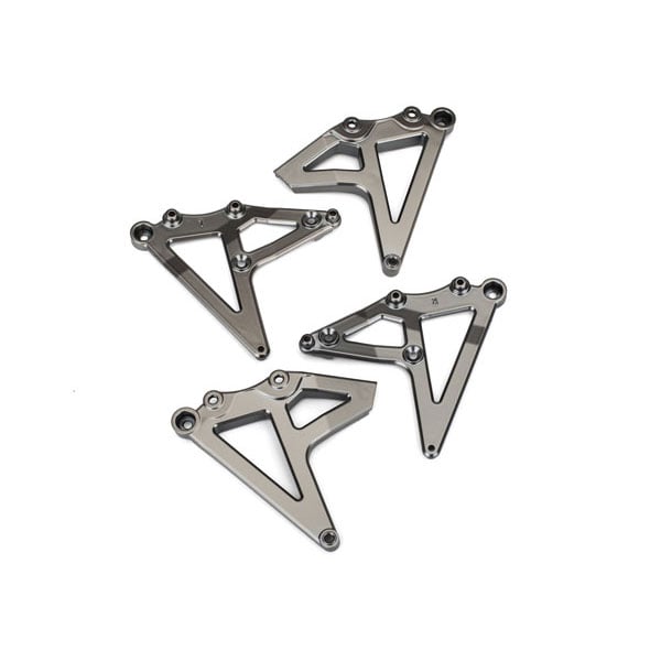 Traxxas Support amortisseurs arrière satin noir chrome 8538X