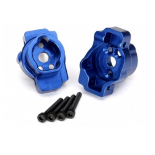 Traxxas Support axe de transmission alu anodisé bleu x2 8256X