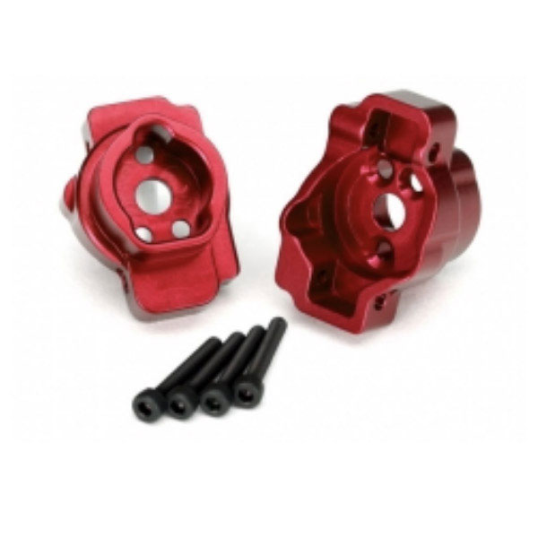 Traxxas Support axe de transmission alu anodisé rouge x2 8256R