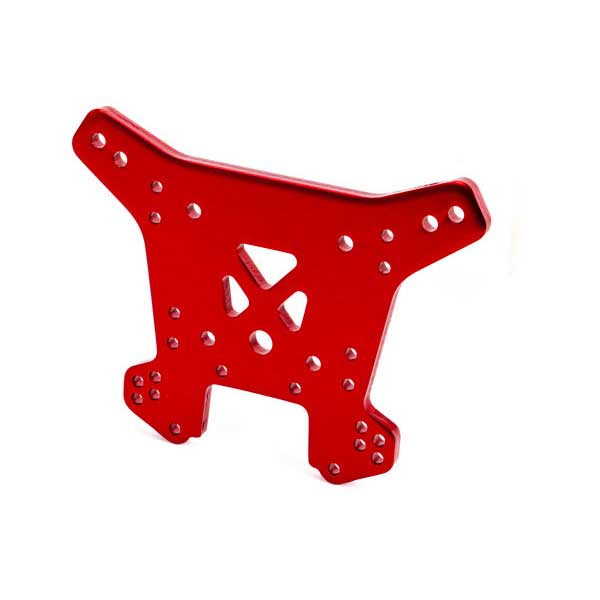 Traxxas Support d’amortisseurs arriere alu rouge – Sledge 9538R – Image 1