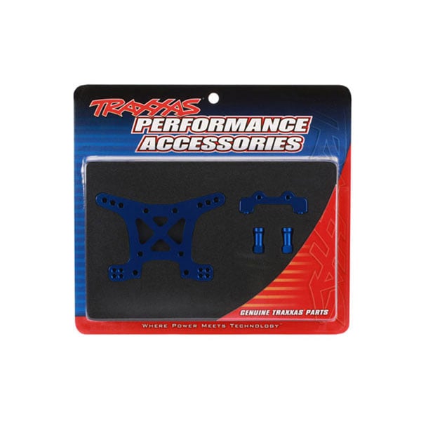 Traxxas Support d’amortisseurs avant 7075-t6 alu anodisé bleu 6839X