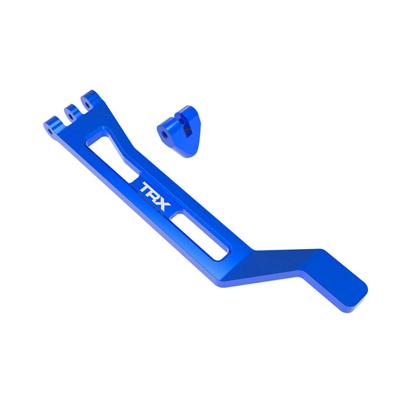 Traxxas Support de batterie alu anodisé bleu – Mini Maxx 10726-BLUE