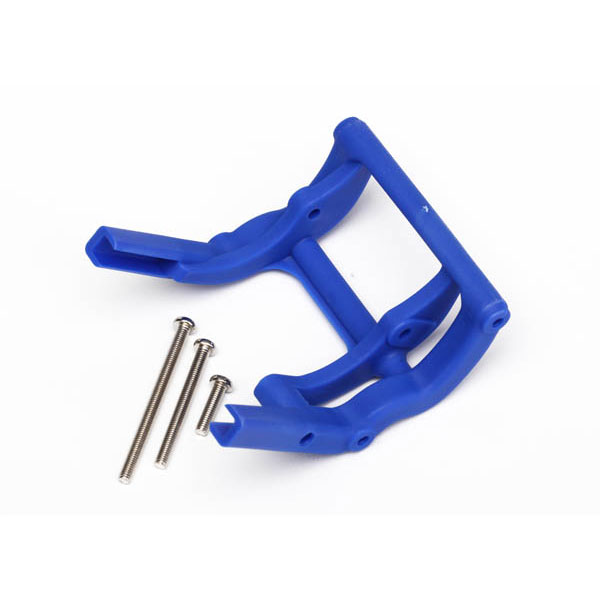Traxxas Support de wheelie bar bleu 3677X