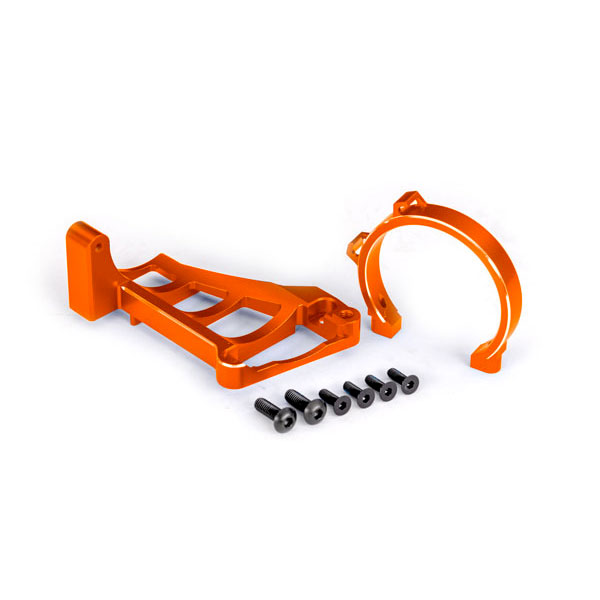 Traxxas Supports moteur alu anodises oranges pour moteur 3483 10262-ORNG – Image 1
