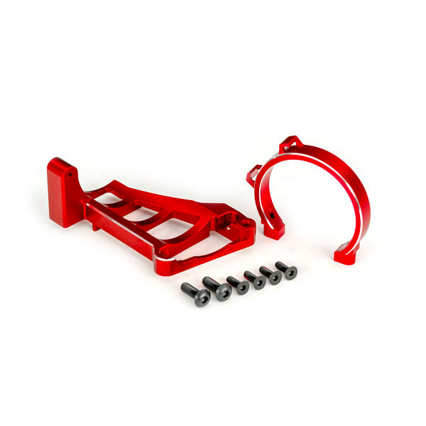 Traxxas Supports moteur alu anodises rouges pour moteur 3483 10262-RED – Image 1