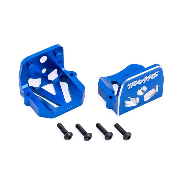 Traxxas Supports moteur avant/arrière anodisés bleus – X-Maxx/XRT 7760-BLUE