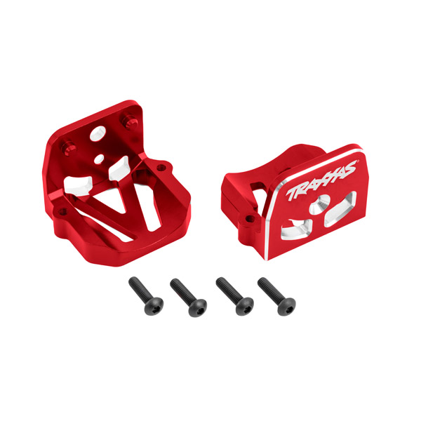 Traxxas Supports moteur avant/arrière anodisés rouges – X-Maxx/XRT 7760-RED