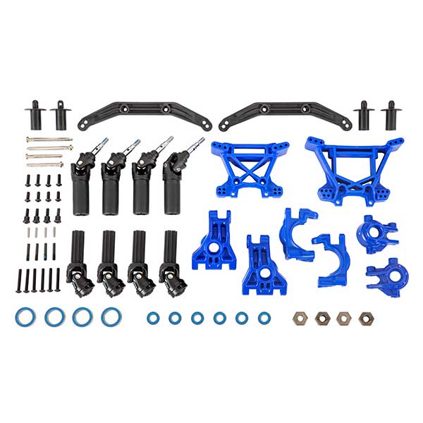 Traxxas Upgrade kit de transmission renforcé bleu – Hoss/Slash/Rustler 4x4 9080X